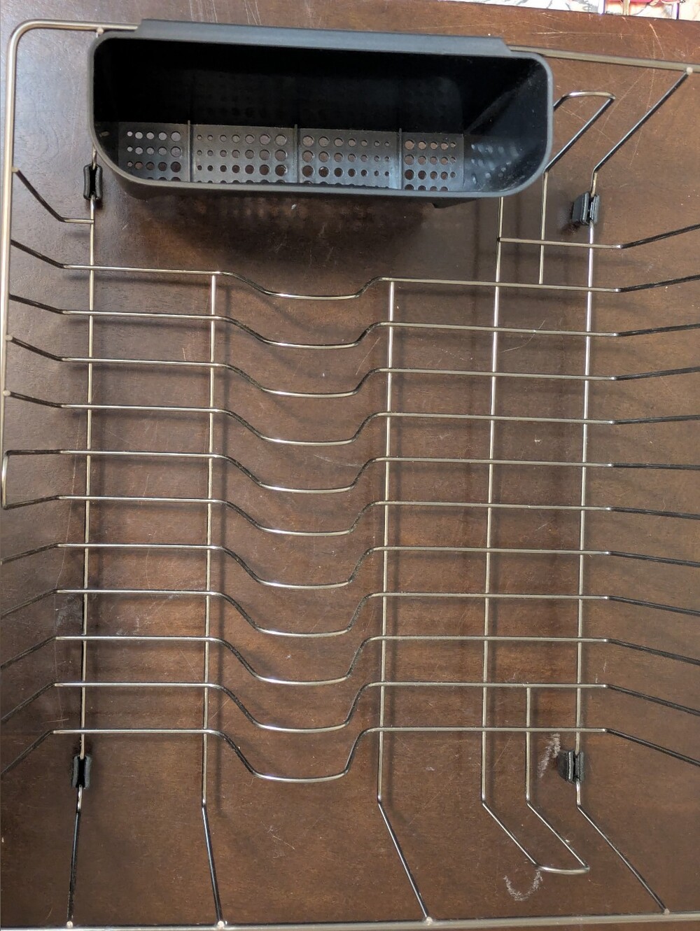 Stainless Steel Dish Drying Rack with Utensil Holder, Square Corners. NWOT. - Picture 3 of 10